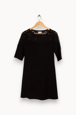 Best Claudie Pierlot Robe e avec dentelle - Taille XS/34 Noir
