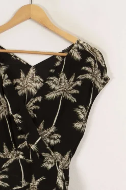 Cheap IKKS Robe e avec palmiers - Taille XS/34 Noir