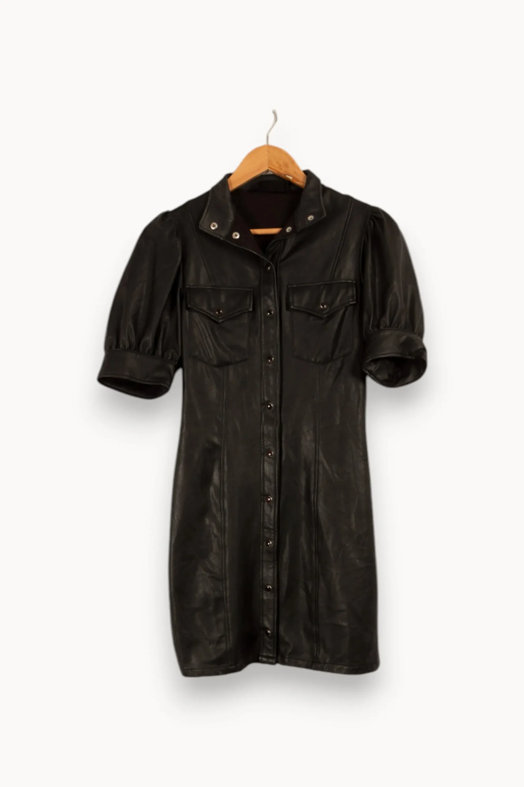 Hot The Kooples Robe e effet cuir - Taille XS/34 Noir