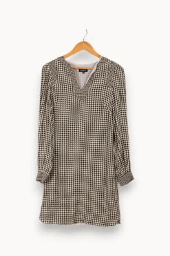 Shop Caroll Robe noire et blanche - Taille L/40 Multicolore