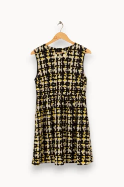 Outlet Suncoo Robe noire et jaune à motifs - Taille L/40 Multicolore