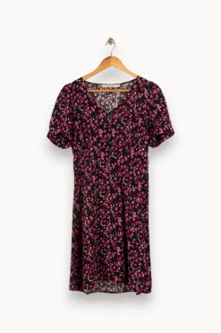 Cheap La Fée Maraboutée Robe noire et rose - Taille S/36 Multicolore