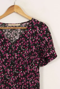 Cheap La Fée Maraboutée Robe noire et rose - Taille S/36 Multicolore