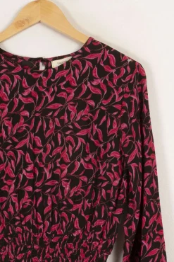 Clearance Bizance Robe rose à motifs - Taille M/38 Multicolore
