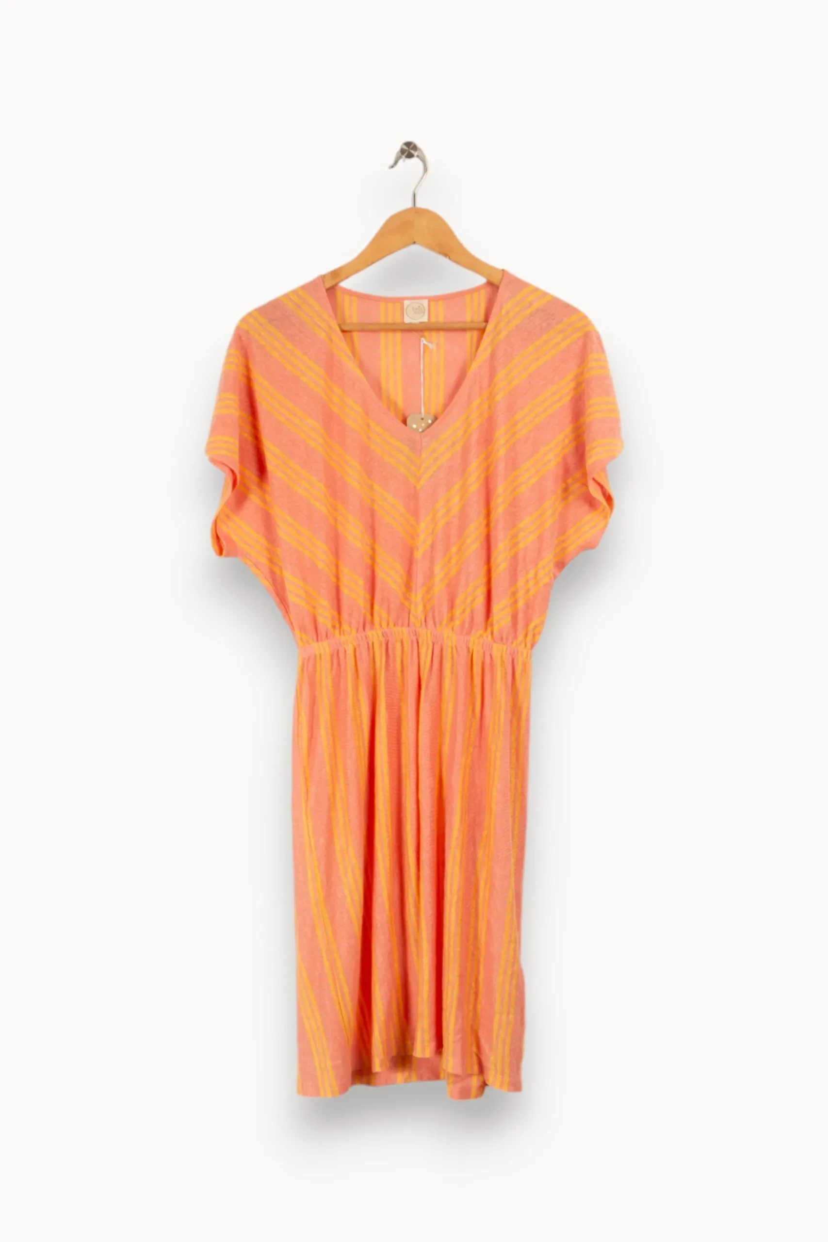 Store Des petits hauts Robe et jaune rayée - Taille S/36 Rose