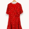 Clearance IKKS Robe à motifs - Taille L/40 Rouge