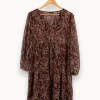 Clearance IKKS Robe à motifs - Taille M/38 Rouge