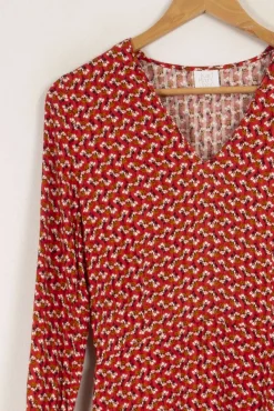 Cheap Karl Marc John Robe à motifs - Taille S/36 Rouge