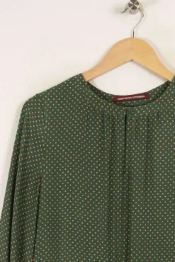 Best Comptoir des Cotonniers Robe e en soie - Taille L/40 Vert