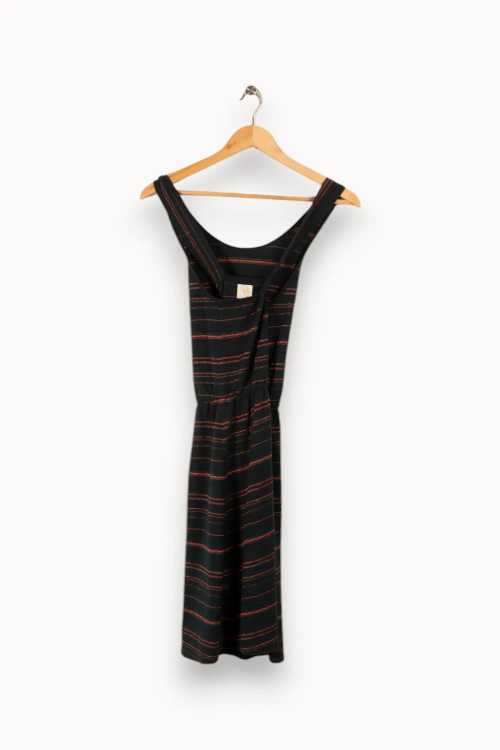 Online Des petits hauts Robe e foncée rayée - Taille S/36 Vert