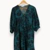 Store Grace & Mila Robe e/bleue à motifs - Taille S/36 Vert