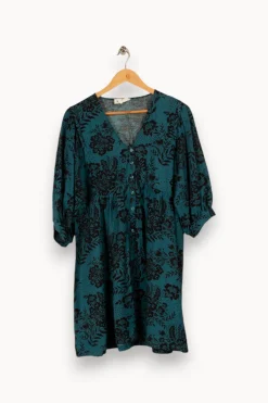 Store Grace & Mila Robe e/bleue à motifs - Taille S/36 Vert