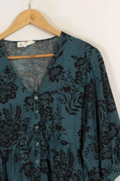 Store Grace & Mila Robe e/bleue à motifs - Taille S/36 Vert