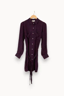 Outlet Bizance Robe-chemise e à pois - Taille S/36 Bleu