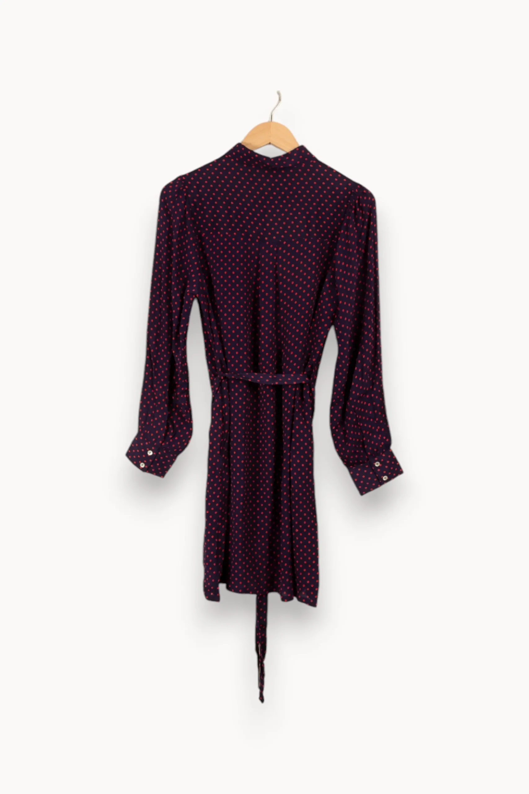 Outlet Bizance Robe-chemise e à pois - Taille S/36 Bleu