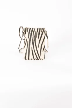 Outlet Petite Mendigote Sac À Bandoulière Zèbre - T.U. Blanc