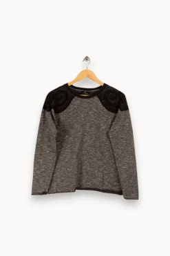 Discount One Step Sweat bimatière - Taille M/38 Gris