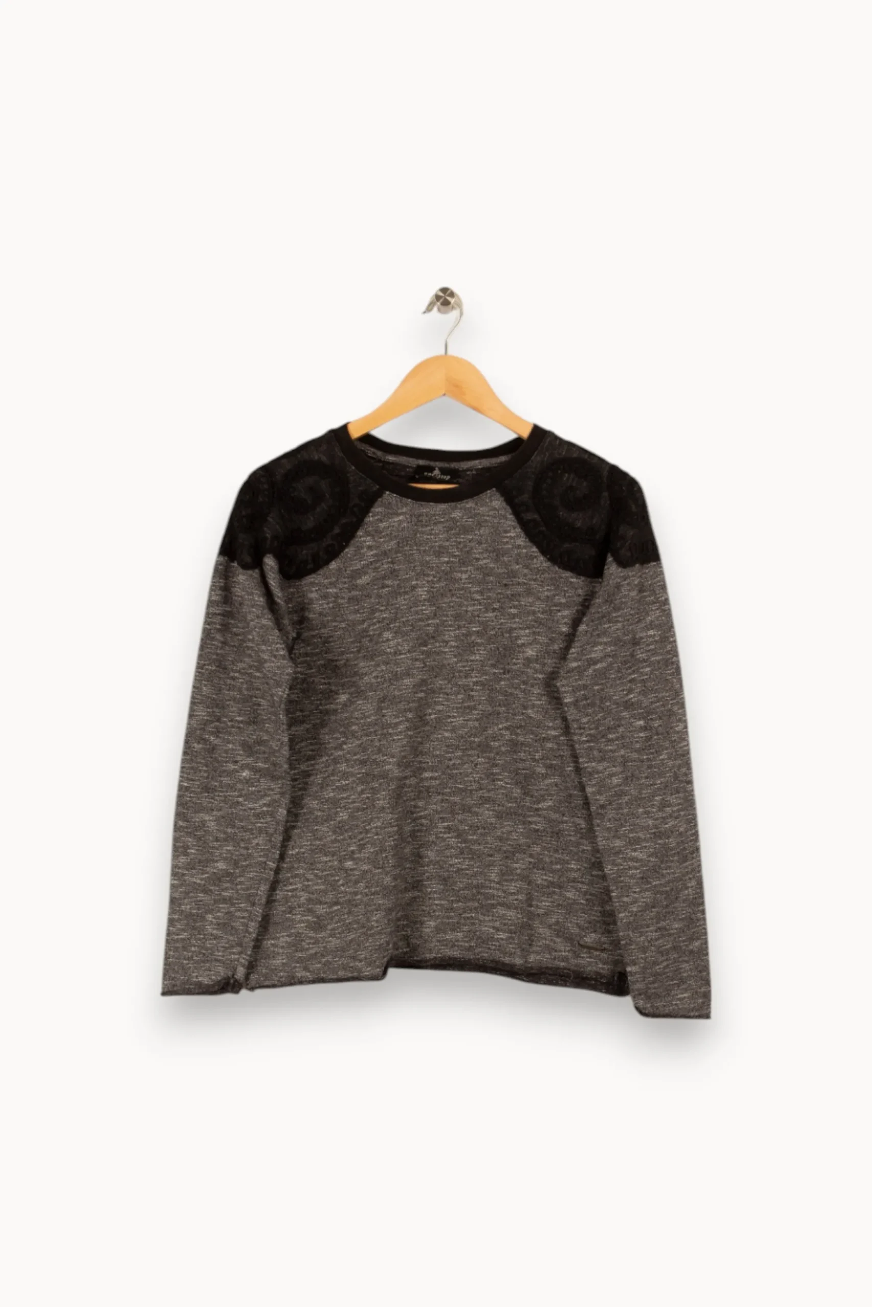 Discount One Step Sweat bimatière - Taille M/38 Gris
