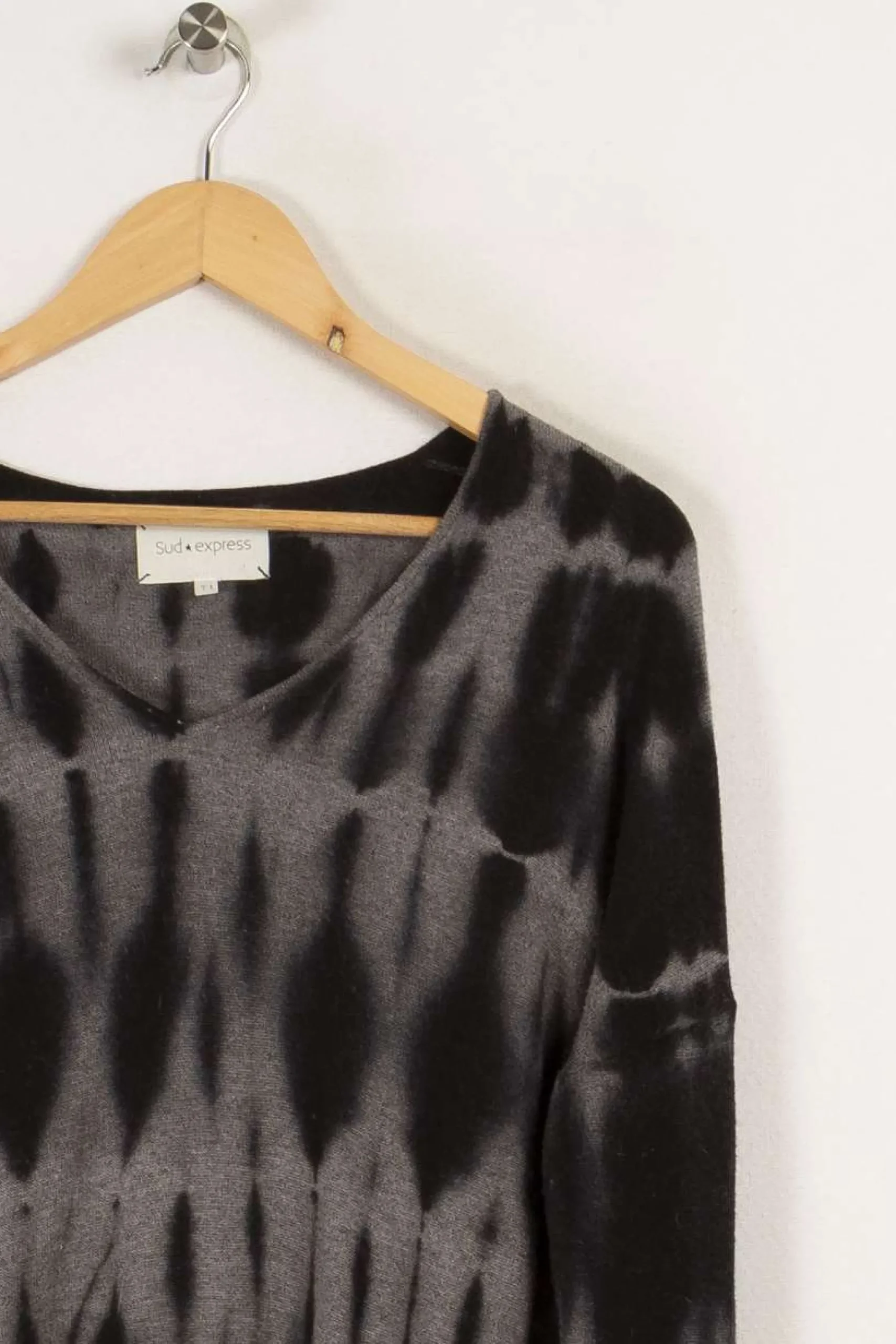Online Sud express Sweat et noir - Taille S/36 Gris
