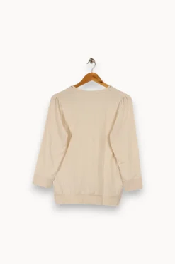 Best Maison 123 Sweat léger beige - Taille M/38 Blanc