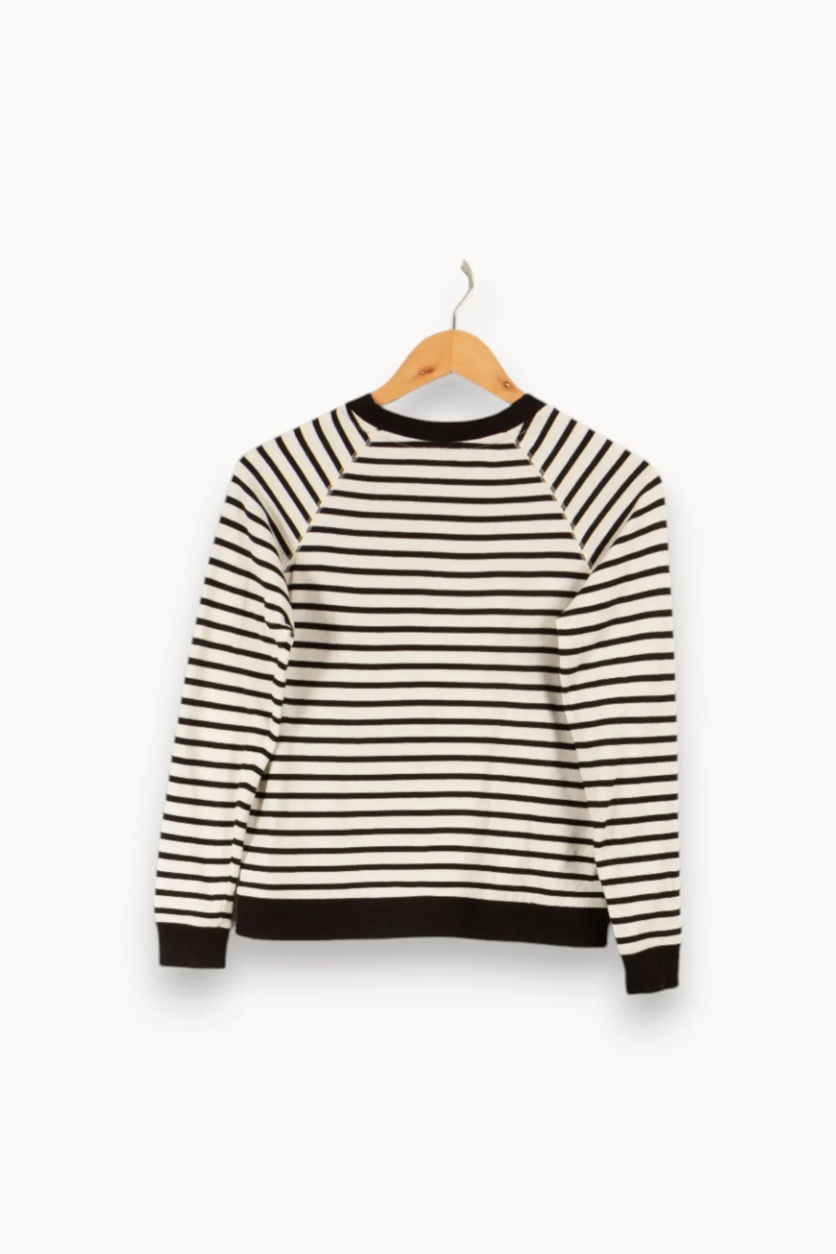 Cheap Maison 123 Sweat marinière et noir - Taille S/36 Blanc