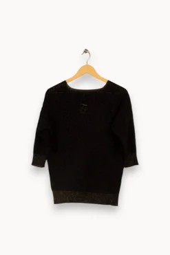 Store Suncoo Sweat semi-transparent à motif léopard - Taille S/36 Noir