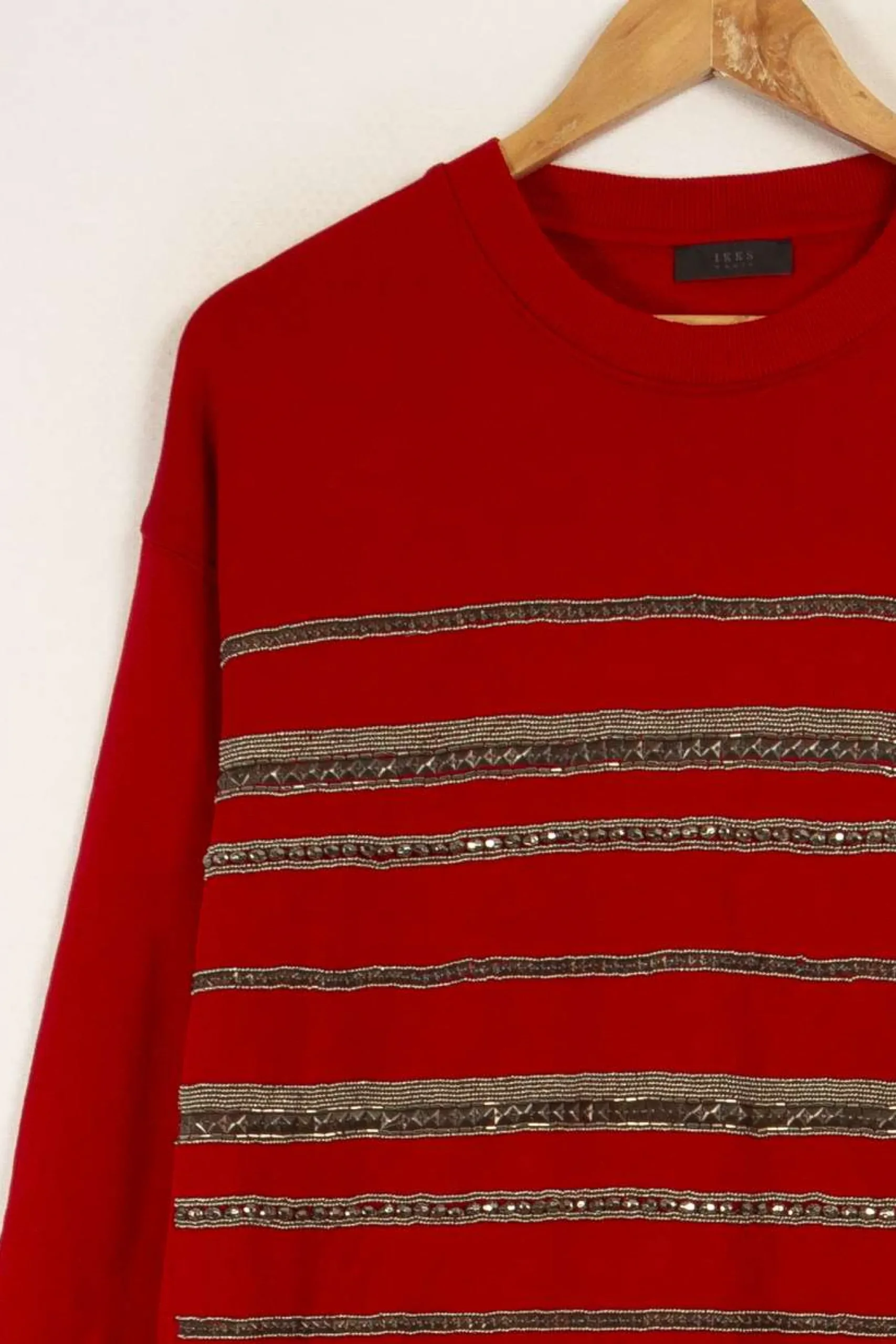 Clearance IKKS Sweat avec détails - Taille M/38 Rouge