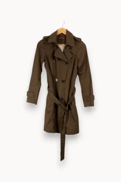 Discount Comptoir des Cotonniers Trench - Taille S/36 Vert