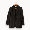 New Zadig&Voltaire Veste à carreaux foncé brillante - Taille S/36 Gris