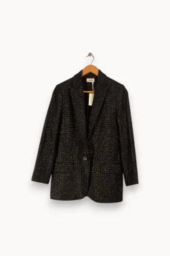 New Zadig&Voltaire Veste à carreaux foncé brillante - Taille S/36 Gris