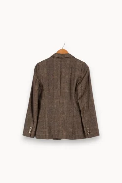Fashion Caroll Veste à carreaux grise/marron - Taille S/36 Multicolore