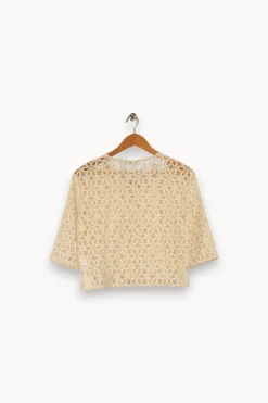 Best Stella Forest Veste avec broderies transparentes La Fée Maraboutée - Taille L/40 Beige
