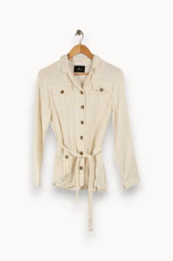 Best One Step Veste he rayée - Taille XS/34 Blanc