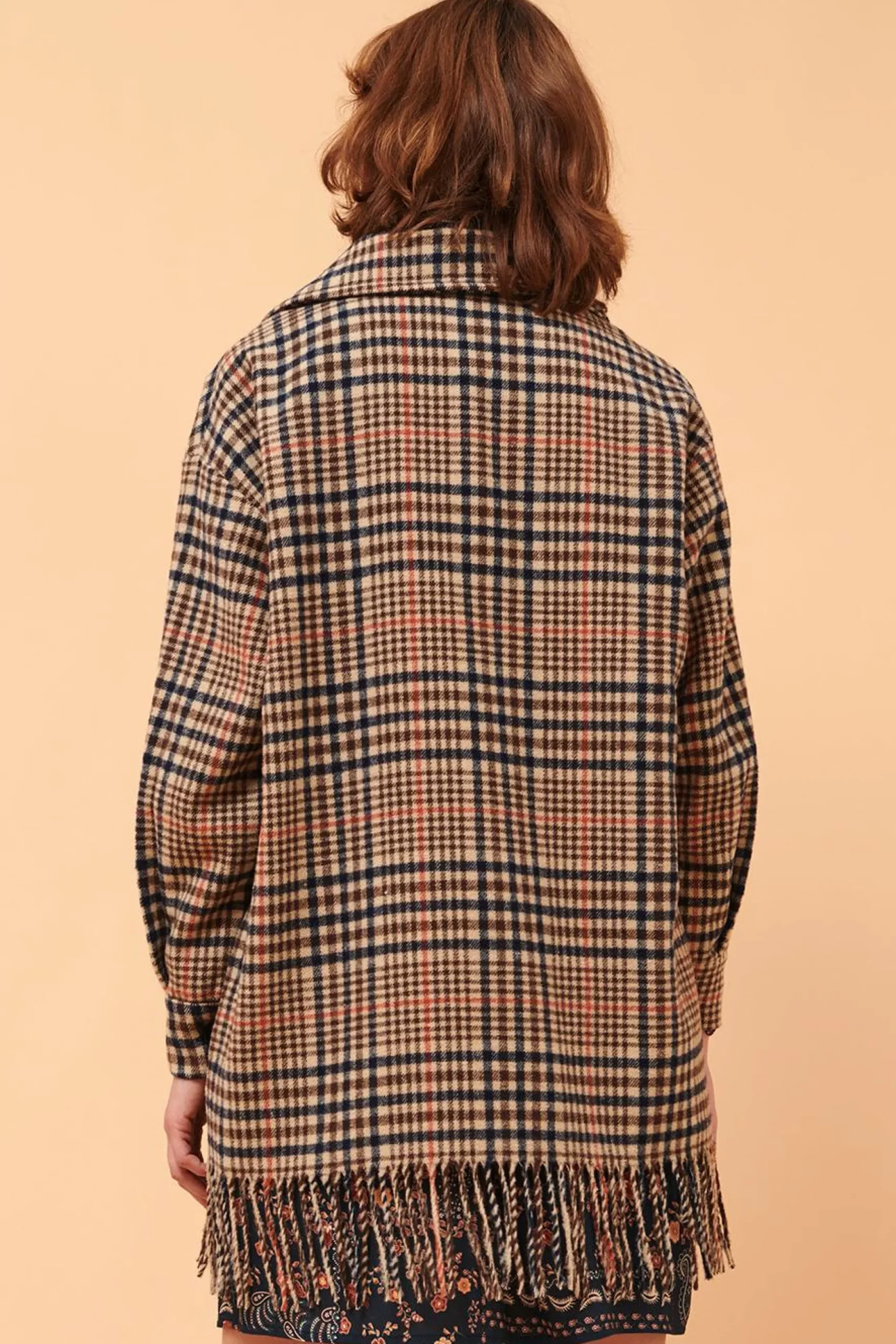 Store La Fée Maraboutée Veste chemise à carreaux en laine mélangée - XL/42 Multicolore