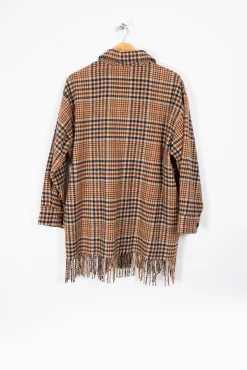 Store La Fée Maraboutée Veste chemise à carreaux en laine mélangée - XL/42 Multicolore