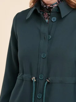 Clearance La Fée Maraboutée Veste coulissée à la taille en polyester recyclé - 36 Vert