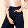 New La Fée Maraboutée Veste courte façon cuir - L/40 Rose