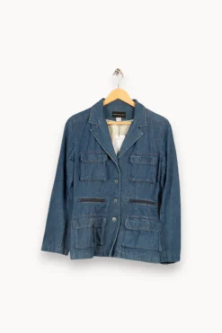 Discount Maison 123 Veste en cuir - L/40 Bleu