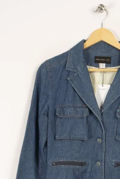 Discount Maison 123 Veste en cuir - L/40 Bleu