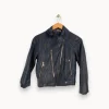 Online La Fée Maraboutée Veste en cuir foncé - Taille M/38 Bleu