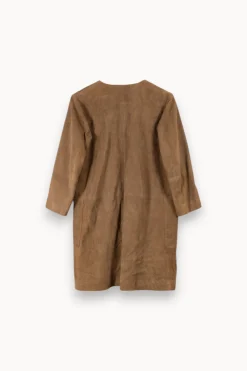 Online ZAPA Veste en cuir marron - Taille S/36 Vert