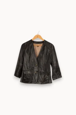 New I.Code Veste en cuir - Taille M/38 Noir