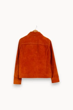 New IKKS Veste en cuir - Taille M/38 Orange