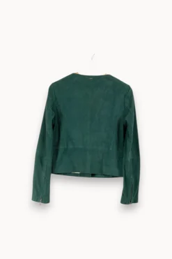 Best IKKS Veste en cuir - Taille M/38 Vert