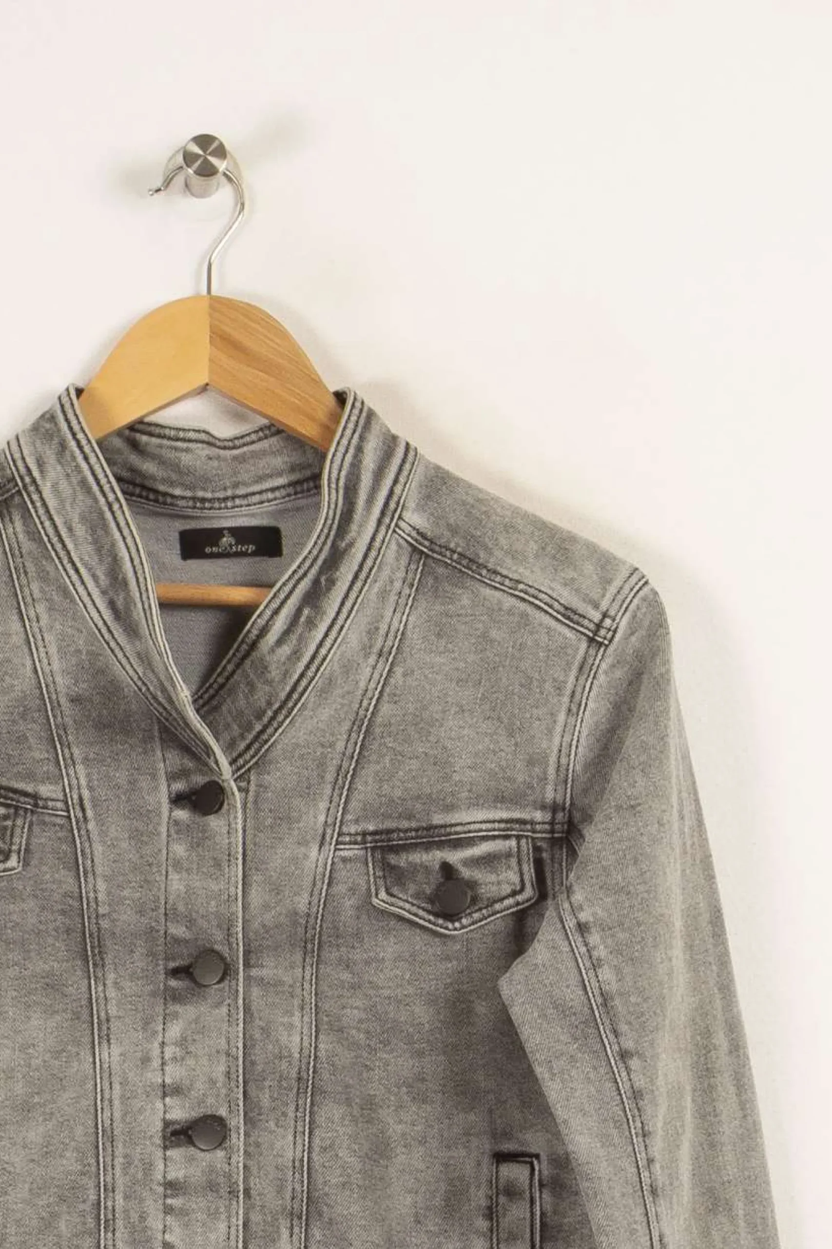 Store One Step Veste en jean e - Taille M/38 Gris