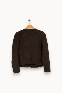 Fashion Maje Veste en tweed e - Taille S/36 Vert