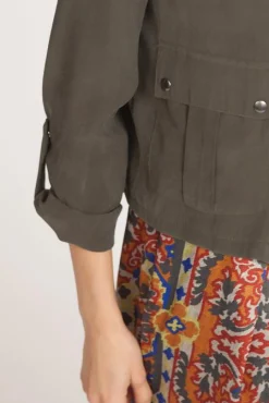 Discount La Fée Maraboutée Veste fluide esprit saharienne - S/36 Vert