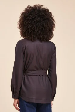 Best La Fée Maraboutée Veste fluide pied de puce - 38 Marron