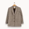 New Claudie Pierlot Veste e à carreaux - Taille M/38 Gris