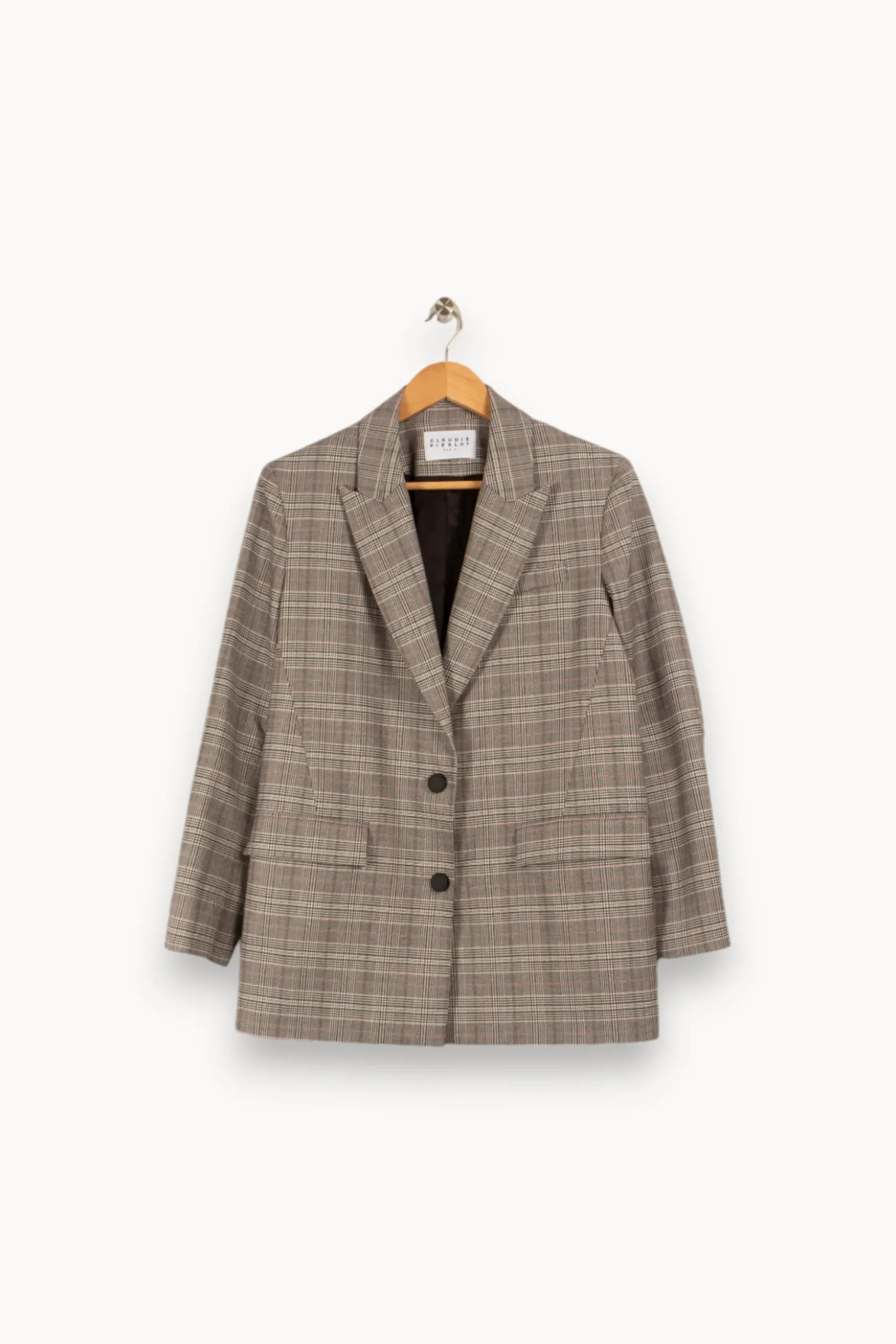 New Claudie Pierlot Veste e à carreaux - Taille M/38 Gris